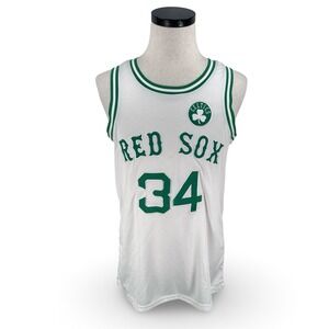 David Ortiz Boston Red Sox Celtics Crossover Jersey SGA Mens Medium 34 White
